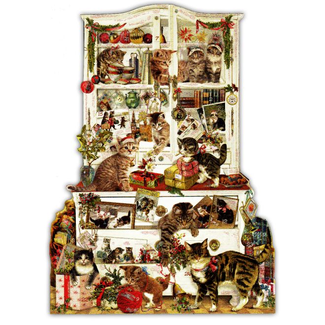 Mischievous Christmas Cats advent calendar (glitter)